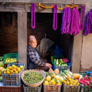 Man markets Kathmandu